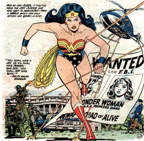 Wonder Woman is wanted by the authorities - dead or alive!