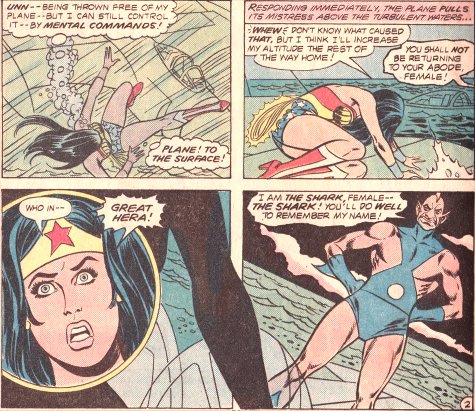 Wonder Woman resurfaces and finds herself confronted by The Shark!